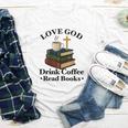 Love God Drink Coffee Read Books Lovers Jesus And Coffee Youth Long Sleeve Tee