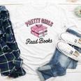 Pretty Girls Read Books Bookworm Book Lover Teacher Youth Long Sleeve Tee