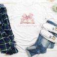 Reading Books Mom Mothers Day Coquette Pink Bow Book Lovers Youth Long Sleeve Tee