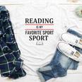 Reading Is My Favorite Sport Book Lover Saying Quote Youth Long Sleeve Tee