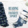 Reading Is My Favorite Sport Literary Book Lover Typography Youth Long Sleeve Tee