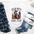 Salem Witch Book Club Bookish Retro Halloween Cat Youth Long Sleeve Tee