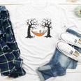 Skeleton Reading Book In Hammock Halloween Reader Youth Long Sleeve Tee Skeleton Reading Book In Hammock Halloween Reader Youth Long Sleeve Tee