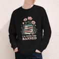 Im With The Banned Floral Flower Book Lover Youth Long Sleeve Tee