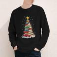 Book Christmas Tree Book Lover Teacher Librarian Youth Long Sleeve Tee