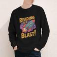 Book Lover Kids And Adults Reading Is a Blast Rocket Ship Youth Long Sleeve Tee Book Lover Kids And Adults Reading Is a Blast Rocket Ship Youth Long Sleeve Tee
