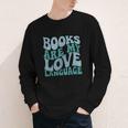 Books Are My Love Language Retro Book Quote Youth Long Sleeve Tee