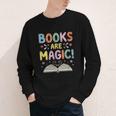 Books Are Magic Whimsical Retro Bookworm Youth Long Sleeve Tee