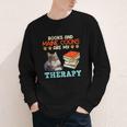 BOOKS AND MAINE COONS ARE MY THERAPY Main Coon Youth Long Sleeve Tee