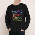 Color Our World Summer Reading 2025 Boho Wildflower Book Youth Long Sleeve Tee