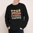 Colorful Dogs Books Plants Repeat Youth Long Sleeve Tee Colorful Dogs Books Plants Repeat Youth Long Sleeve Tee
