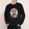 Cute Baby Highland Cow Reading Book Bookworm For Men Women Youth Long Sleeve Tee Cute Baby Highland Cow Reading Book Bookworm For Men Women Youth Long Sleeve Tee