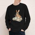Cute Bunny Reading Book Glasses Bookworm Youth Long Sleeve Tee Cute Bunny Reading Book Glasses Bookworm Youth Long Sleeve Tee