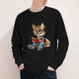 Cute Coyote With Book I Kids Coyote Youth Long Sleeve Tee
