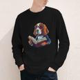 Cute Dog Basset Hound Reading Book Youth Long Sleeve Tee Cute Dog Basset Hound Reading Book Youth Long Sleeve Tee