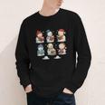 Cute Snowman Reading Books Christmas Winter Book Lover Youth Long Sleeve Tee