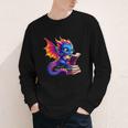 Dragon Reading a Book Bookworm Book Lover Youth Long Sleeve Tee Dragon Reading a Book Bookworm Book Lover Youth Long Sleeve Tee