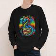 Dragon Reading Colorful Fantasy Book Lover Youth Long Sleeve Tee
