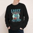Easily Distracted By Books And Dragons Nerds Youth Long Sleeve Tee