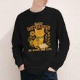Easily Distracted By Cats And Books Cute Cat Book Lover Youth Long Sleeve Tee