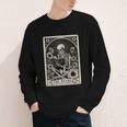 Floral The Reader Tarot Card Skeleton Reading Book Youth Long Sleeve Tee