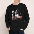 Ghost Reading Book Coquette Bow Halloween Girl Toddler Kid Youth Long Sleeve Tee