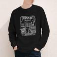 Groovy Support Your Local Library Book Reader Lover Bookworm Youth Long Sleeve Tee