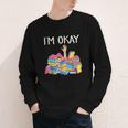 I'm Okay Book Reader Book Nerd Book Reading Lover Youth Long Sleeve Tee