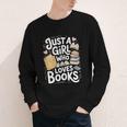 Just a Girl Who Loves Books Bookish Readers Book Lover Girls Youth Long Sleeve Tee