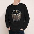 Just A Girl Who Loves Books Witchcraft Spell Book Halloween Youth Long Sleeve Tee