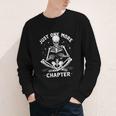 Just One More Chapter Skeleton Reading Bookworm Youth Long Sleeve Tee