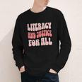 Literacy And Justice For All Book Lover Youth Long Sleeve Tee Literacy And Justice For All Book Lover Youth Long Sleeve Tee