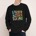 Literacy And Justice For All Protect Banned Books Library Youth Long Sleeve Tee