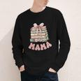 Mama Book First Chapter Birthday Family Matching Party Youth Long Sleeve Tee
