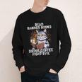 Read Banned Books Drink Coffee Fight Evil Cat Youth Long Sleeve Tee Read Banned Books Drink Coffee Fight Evil Cat Youth Long Sleeve Tee