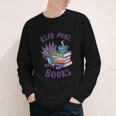 Read More Books Floral Book Reader Art Reading Lover Quote Youth Long Sleeve Tee