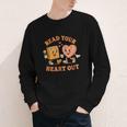 Read Your Heart Out Teacher Valentines Reading Book Love Youth Long Sleeve Tee