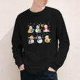 Snowman Reading Books Teacher Christmas Librarian Bookworm Youth Long Sleeve Tee