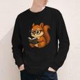 Squirrel Reading Book Lover Youth Long Sleeve Tee