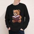 Teddy Bear Reading a Book Youth Long Sleeve Tee