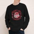Valentine Book Lover Books Are My Love Language Women Girl Youth Long Sleeve Tee