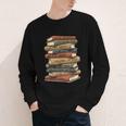 Vintage Books History Retro Book Lover Teacher Youth Long Sleeve Tee