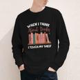 When I Think About Books I Touch My Shelf Bookworm Lovers Youth Long Sleeve Tee