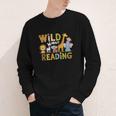 Wild About Reading Kid Love Wild Animal Books Back To School Youth Long Sleeve Tee