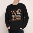 Wild About Reading Teacher Reading Books Back To School Youth Long Sleeve Tee