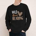 Wild About Reading Teacher Books Reader Lovers Leopard Zebra Youth Long Sleeve Tee