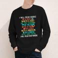 I Will Read Book On Boat Words For Kids Youth Long Sleeve Tee