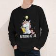 Women's Reading Is Lit Unicorn Library English Teacher Book Lover Youth Long Sleeve Tee