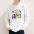 100 Days In The Book Fun 100 Days Of School Boy Girl Teacher Youth Long Sleeve Tee