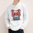Adorable Book Lover Quokka With Reading Glasses Cute Youth Long Sleeve Tee